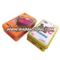 XINYA Cheap China Factory Children Cartoon Design Card Game Packing Metal Tin Box