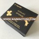 Gold foil stamping black matte paper box for cosmetics packaging