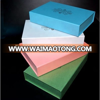 Customized Blue black matt folding clothing packaging box