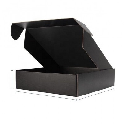 Wholesale cheap corrugated matte black shipping box mailing for clothes